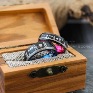 Mario Rings, Couple Rings, Couple Wedding Bands, Gamer Rings, Gamer Wedding Rings, Gamer Wedding Bands, Super Mario Jewelry, Super Mario Brother Rings