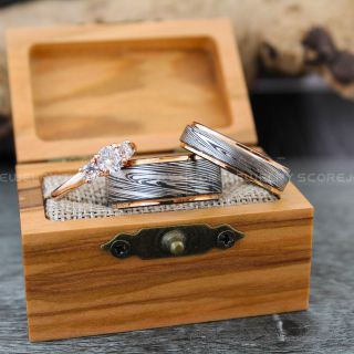 Damascus Steel Rings, Damascus Steel, Couple Rings, Couple Wedding Bands, Matching Rings