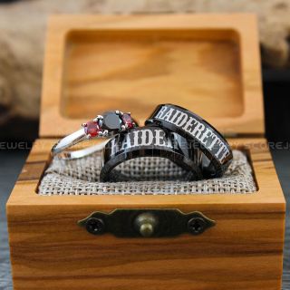 Raider Raiderette Rings, Couple Rings, Raiders Ring, Raiders Wedding Band, Raiders Jewelry, Matching Rings