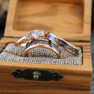 Rose Gold Wedding Rings, Couple Rings, Rose Gold Wedding Bands, Couple Wedding Ring, Matching Couple Rings