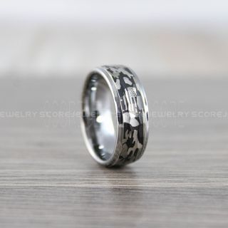 American Flag Ring, American Flag Wedding Band, Camo Ring, Camouflage Ring, Hammered Tungsten Ring, Black Tungsten Band, Military Ring