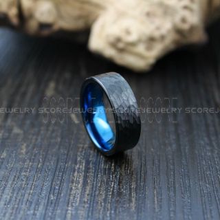 Hammered Ring, Hammered Wedding Ring, Hammered Wedding Band, Black Wedding Ring, Black Wedding Band