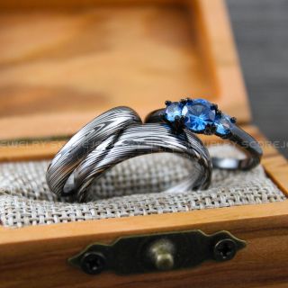 Damascus Steel Rings, Damascus Steel, Couple Rings, Couple Wedding Bands, Matching Rings