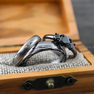 Damascus Steel Rings, Damascus Steel, Couple Rings, Couple Wedding Bands, Matching Rings