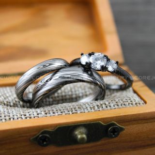 Damascus Steel Rings, Damascus Steel, Couple Rings, Couple Wedding Bands, Matching Rings