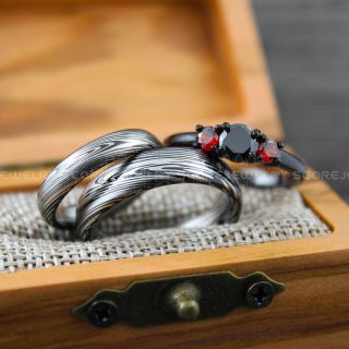 Damascus Steel Rings, Damascus Steel, Couple Rings, Couple Wedding Bands, Matching Rings