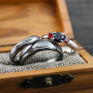 Damascus Steel Rings, Damascus Steel, Couple Rings, Couple Wedding Bands, Matching Rings