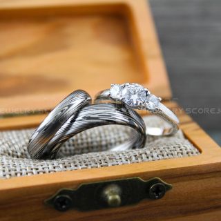 Damascus Steel Rings, Damascus Steel, Couple Rings, Couple Wedding Bands, Matching Rings