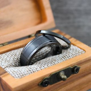 Black Wedding Bands, Couple Rings, Couple Wedding Bands, Couple Wedding Rings, Matching Rings, His and Hers Wedding Rings