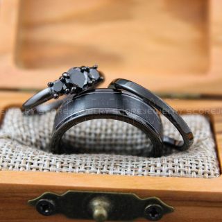 Black Wedding Bands, Couple Rings, Couple Wedding Bands, Couple Wedding Rings, Matching Rings, His and Hers Wedding Rings