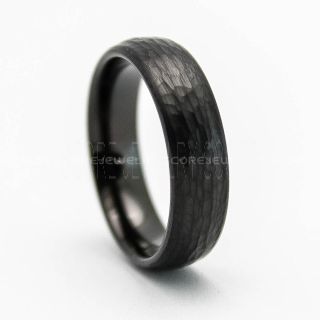 Hammered Tungsten Ring, Black Tungsten Wedding Band, Hammered Wedding Band, Black Hammered Wedding Ring, Black Wedding Ring