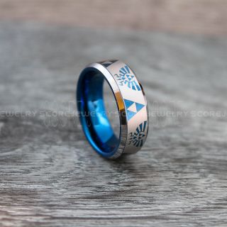 Zelda Ring, Gamer Ring, Gamer Wedding Ring, Legend of Zelda Ring, Triforce Ring, Zelda Wedding Ring, Zelda Wedding Band, Zelda Triforce Ring