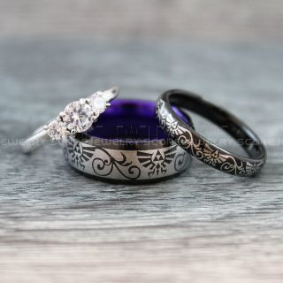 Zelda Rings, Couple Rings, Gamer Rings, Gamer Wedding Rings, Legend of Zelda Rings, Triforce Rings, Zelda Wedding Rings, Zelda Wedding Bands, Zelda Triforce Rings