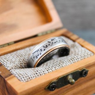 Music Rings, Music Sheet Ring, Piano Ring, Music Jewelry, Musician Ring, Musician Wedding Band