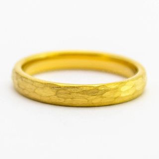 Hammered Tungsten Ring, 14K Yellow Gold Tungsten Wedding Band, Hammered Wedding Band, Yellow Gold Hammered Wedding Ring, Yellow Gold Wedding Ring