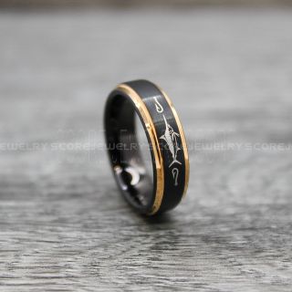 Marlin Ring, Marlin Wedding Ring, Marlin Fishing Ring, Fish Hook Ring, Fishing Jewelry, Marlin Fishing Ring, Fisherman Ring, Fisherman Jewelry