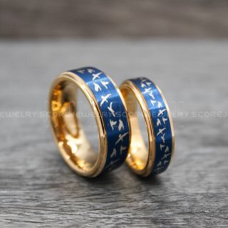 Flying Ducks Rings, Geese Rings, Duck Wedding Rings, Duck Wedding Bands, Geese Jewelry, Flying Ducks Rings