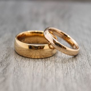 Rose Gold Wedding Rings, Couple Rings, Rose Gold Wedding Bands, Couple Wedding Ring, Matching Couple Rings