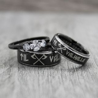 Vikings Rings, Vikings Runes Wedding Bands, Runes Wedding Rings, Couple Rings, Nordic Runes Ring, Vikings Wedding