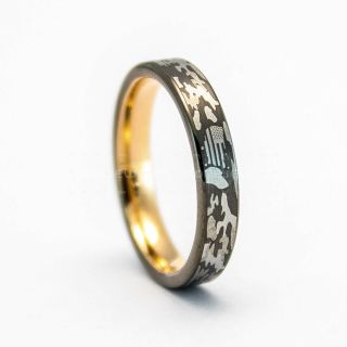 Army Ring, Camo Ring, Camouflage Ring, Military Ring, Gunmetal Ring, Gunmetal Wedding Band, Gunmetal Wedding Ring, Military Wedding Band, Army Wedding Ring