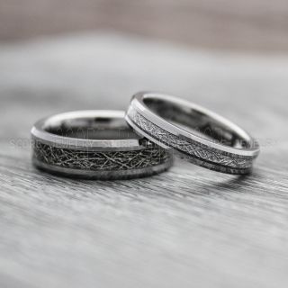 Meteorite Rings, Couple Rings, Silver Wedding Bands, Meteorite Wedding Bands, Matching Rings, Couple Jewelry