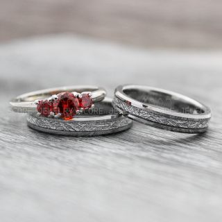 Meteorite Rings, Couple Rings, Silver Wedding Bands, Meteorite Wedding Bands, Matching Rings, Couple Jewelry