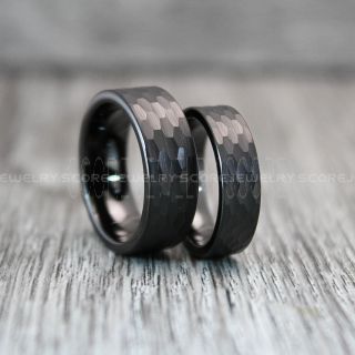 Hammered Rings, Couple Wedding Rings, Black Wedding Bands, Black Wedding Rings, Black Wedding Rings, Black Couple Wedding Band