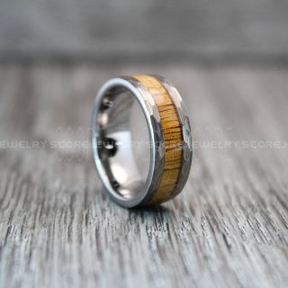 Hammered Ring, Wood Ring, Redwood Tungsten Ring, Silver Hammered Wedding Band, Silver Wedding Band, Silver Hammered Tungsten Band, Silver Wedding Ring, Silver Tungsten Wedding Ring