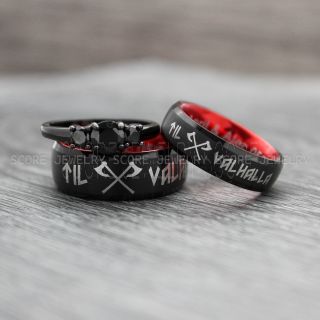 Viking Rings, Runes Rings, Norseman Rings, Couple Rings, Couple Wedding Rings, Couple Set Nordic Rings, Norsemen Ring, Nordic Runes Rings