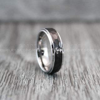 Nautical Rings, Ship Wheel Rings, Anchor Rings, Black Hammered Wedding Bands, Black Hammered Tungsten Bands, Black Wedding Rings, Black Tungsten Wedding Rings