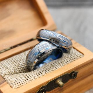 Damascus Steel Rings, Damascus Steel, Couple Rings, Couple Wedding Ring, Couple Wedding Bands