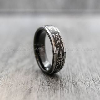 Circuit Board Ring, Gamer Ring, Gamer Wedding Band, Circuit Board Jewelry, Gamer Jewelry