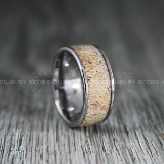 Deer Antler Ring, Deer Antler Wedding Band, Antler Ring, Antler Wedding Ring, Deer Antler Wedding Ring, Silver Tungsten Band, Genuine Deer Antler Inlay Ring