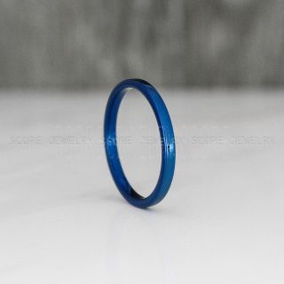 Blue Wedding Ring, Blue Wedding Band, 2mm Blue Wedding Ring, 2mm Ring, 2mm Wedding Ring