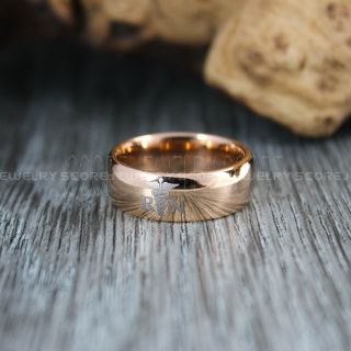 Nurse Ring, Registered Nurse Ring, RN Nurse Wedding Band, Career Ring, RN Nurse Jewelry, Nurse 14K Rose Gold Tungsten Ring, Rose Gold Wedding Band, Rose Gold Tungsten Wedding Band
