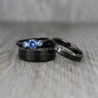 Black Wedding Rings, Couple Rings, Black Wedding Bands, Couple Wedding Ring, Matching Couple Rings