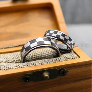 Racing Rings, Racing Flag Rings, Checkered Flag Rings, Chequered Flag Rings, Black Tungsten Rings, Auto Racing Rings, Black Wedding Bands, Black Tungsten Rings
