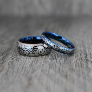 Zelda Ring, Couple Ring, Gamer Ring, Gamer Wedding Ring, Legend of Zelda Ring, Triforce Ring, Zelda Wedding Ring, Zelda Wedding Band, Zelda Triforce Ring