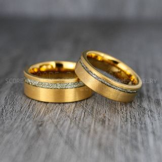 Meteorite Rings, Gold Wedding Bands, Meteorite Wedding Bands, Meteor Rings, Meteor Jewelry