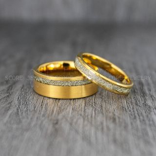 Meteorite Rings, Gold Wedding Bands, Meteorite Wedding Bands, Meteor Rings, Meteor Jewelry