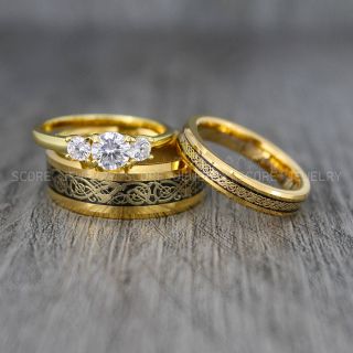 Vikings Rings, Dragon Rings, Dragon Scroll Rings, Vikings Wedding Bands, Gold Wedding Bands 