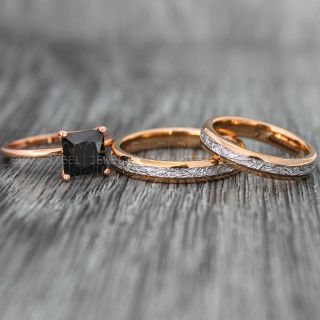 Meteorite Rings, Gold Wedding Bands, Meteorite Wedding Bands, Meteor Rings, Meteor Jewelry