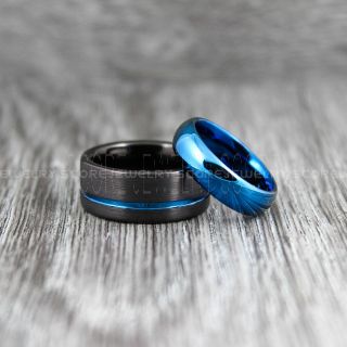 Black Tungsten Rings, Black Tungsten Wedding Bands, Black Wedding Rings, Black Tungsten Rings