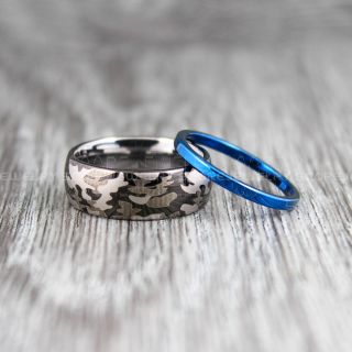 Camo Ring, Military Ring, Black Tungsten Rings, Black Tungsten Wedding Bands, Black Wedding Rings, Black Tungsten Rings