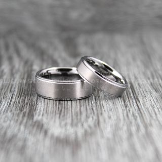 Silver Tungsten Rings, Silver Tungsten Wedding Bands, Silver Wedding Rings, Silver Tungsten Rings