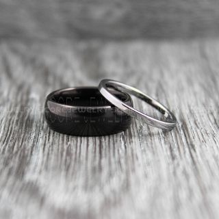 Black Wedding Bands, Black Tungsten Rings, Black Tungsten Wedding Bands