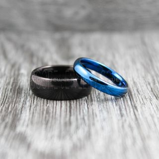 Black Wedding Bands, Black Tungsten Rings, Black Tungsten Wedding Bands