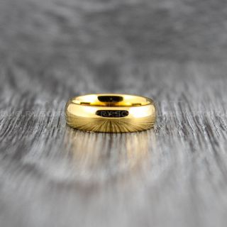 Yellow Gold Ring, Yellow Gold Wedding Band, Yellow Gold Tungsten Ring, Yellow Gold Tungsten Wedding Band