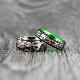 Camo Rings, Camouflage Rings, 2 Piece Couple Set American Flag Wedding Bands, Black Tungsten Rings, Black Wedding Bands, Black Tungsten Bands, Military Rings