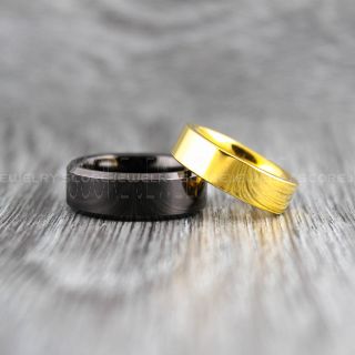 Yellow Gold Wedding Bands, Yellow Gold Tungsten Rings, Yellow Gold Tungsten Wedding Bands
